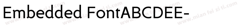 Embedded FontABCDEE字体转换
